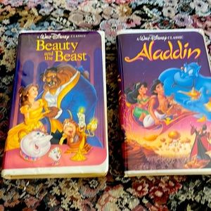 Aladdin and Beauty and the Beast black diamond VHS